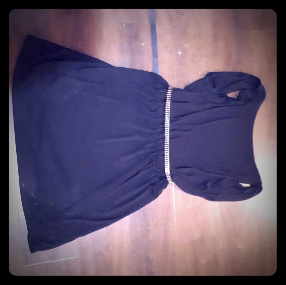 ZARA High front backless slinky dress.